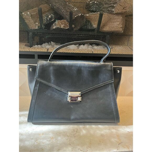 Michael Kors Handbags - Michael Kors Black Leather Handle Bag With Strap
